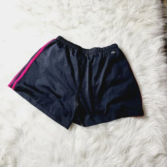 Adidas Womens Black Pink Strips Athletic Short - Picture 2 of 3